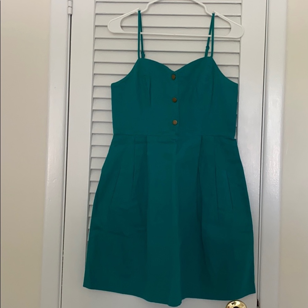 Camisole dress with fitted bodice and pockets